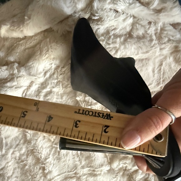 Zara Black Fabric Square Open Toe Heeled Mules‎ Size 39 US 8 Stiletto Heels - Picture 9 of 9